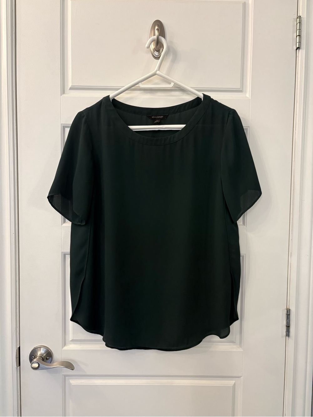 Banana Republic Dark Green Short Sleeve Blouse